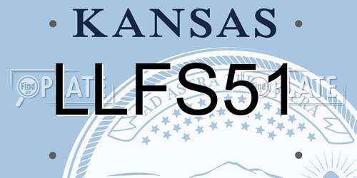 LLFS51 Kansas License Plate