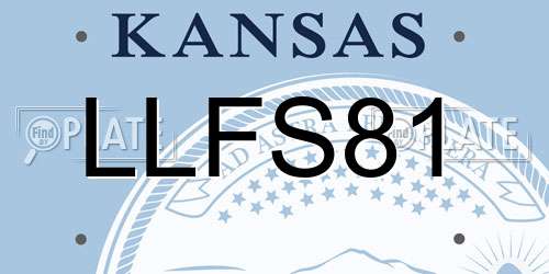 LLFS81 Kansas License Plate