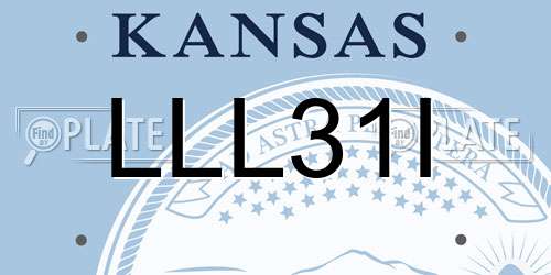 LLL31I Kansas License Plate