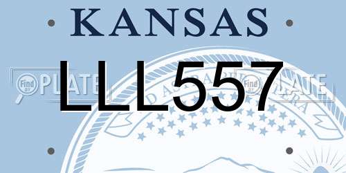 LLL557 Kansas License Plate