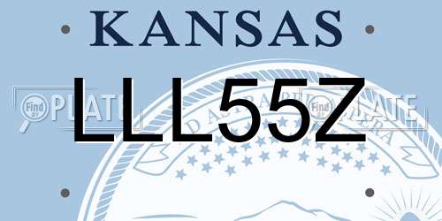 LLL55Z Kansas License Plate