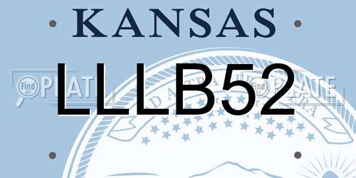 LLLB52 Kansas License Plate
