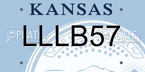 LLLB57 Kansas License Plate