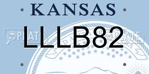 LLLB82 Kansas License Plate