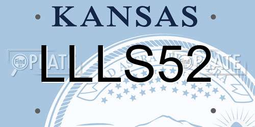 LLLS52 Kansas License Plate
