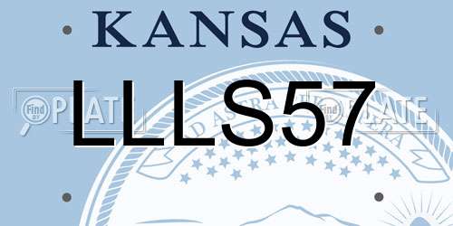 LLLS57 Kansas License Plate