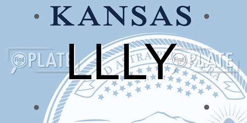 LLLY Kansas License Plate