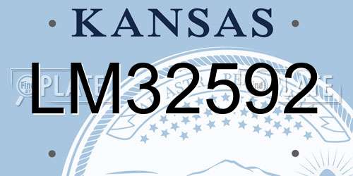 LM32592 Kansas License Plate