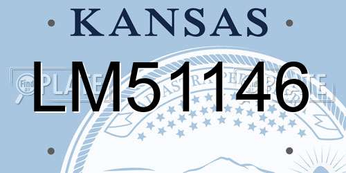 LM51146 Kansas License Plate