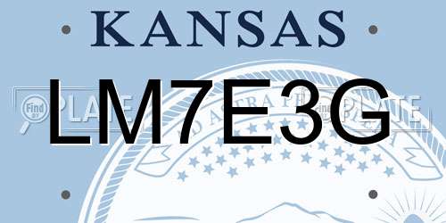 LM7E3G Kansas License Plate
