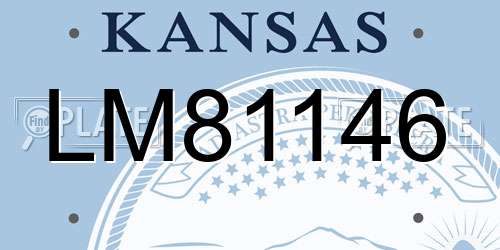 LM81146 Kansas License Plate