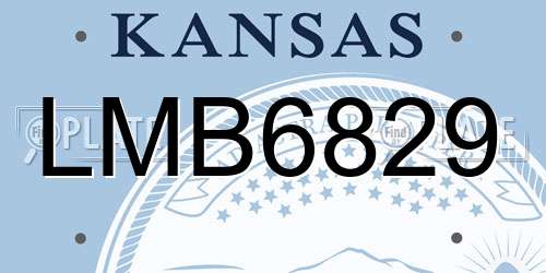 LMB6829 Kansas License Plate