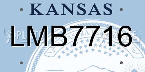 LMB7716 Kansas License Plate