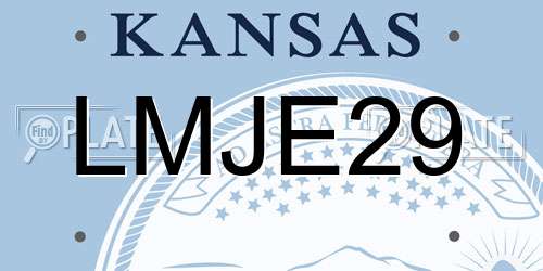 LMJE29 Kansas License Plate