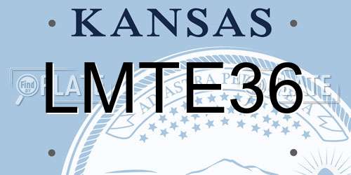 LMTE36 Kansas License Plate