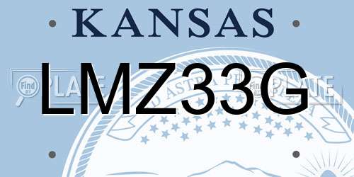 LMZ33G Kansas License Plate