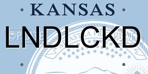 LNDLCKD Kansas License Plate