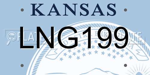 LNG199 Kansas License Plate