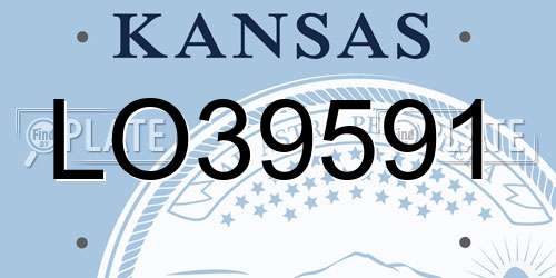 LO39591 Kansas License Plate