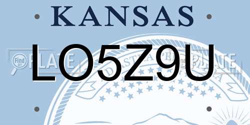 LO5Z9U Kansas License Plate