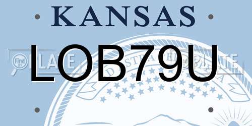 LOB79U Kansas License Plate