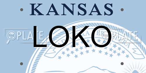 LOKO Kansas License Plate