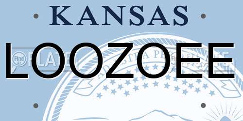 LOOZOEE Kansas License Plate