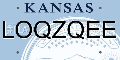 LOQZQEE Kansas License Plate