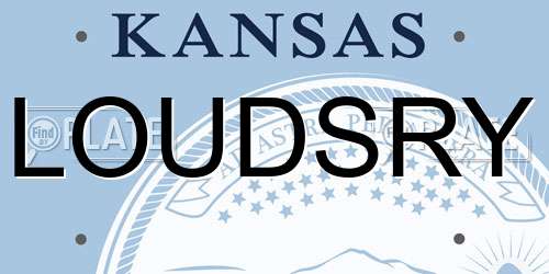 LOUDSRY Kansas License Plate