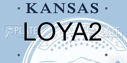 LOYA2 Kansas License Plate