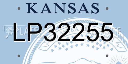 LP32255 Kansas License Plate