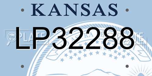 LP32288 Kansas License Plate