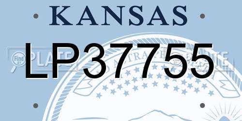 LP37755 Kansas License Plate