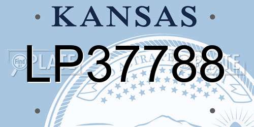 LP37788 Kansas License Plate