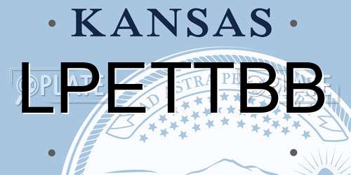 LPETTBB Kansas License Plate