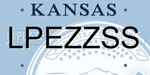 LPEZZSS Kansas License Plate
