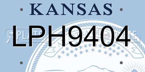 LPH9404 Kansas License Plate