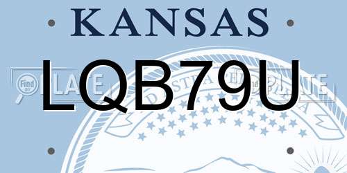 LQB79U Kansas License Plate