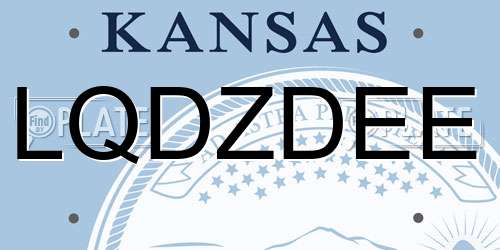 LQDZDEE Kansas License Plate