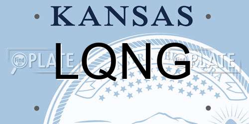 LQNG Kansas License Plate