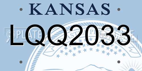 LQQ2033 Kansas License Plate