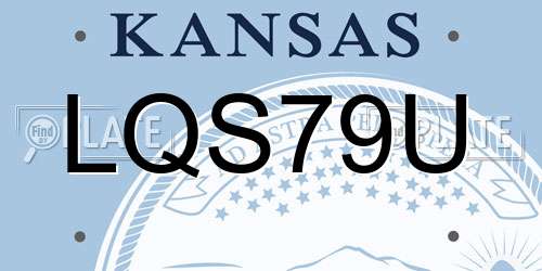 LQS79U Kansas License Plate