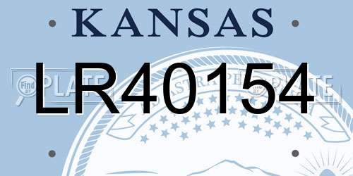 LR40154 Kansas License Plate