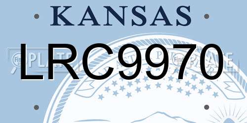 LRC9970 Kansas License Plate