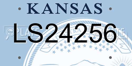 LS24256 Kansas License Plate