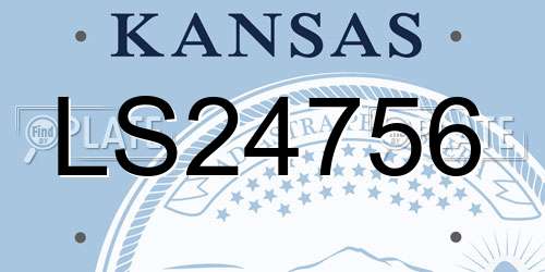 LS24756 Kansas License Plate