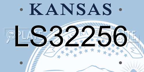 LS32256 Kansas License Plate