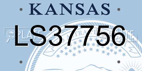 LS37756 Kansas License Plate