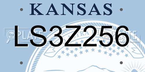 LS3Z256 Kansas License Plate