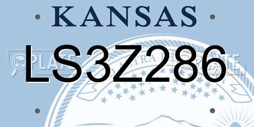 LS3Z286 Kansas License Plate